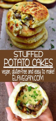 stuffed potato cakes vegan, gluten - free and easy to make