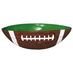 a football shaped bowl is shown on a white background