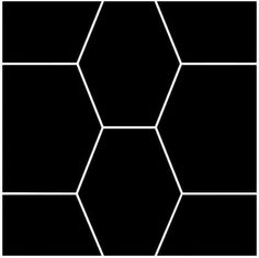 the black and white hexagonal pattern is shown