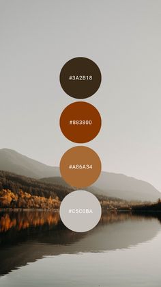 an image of a lake with different colors on it and the words below them are in russian