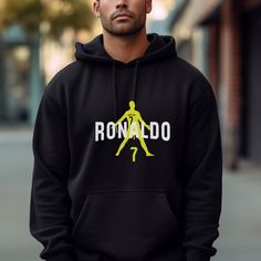 "CR7 Cristiano Ronaldo 7 T-shirt Unisex Hoodie with Front and Back Design, Ronaldo youth Birthday Christmas Gifts Hooddie CR7 H Birthday gift Christmas Gifts Hooddie birthday gift hoodie CR7 This unisex hoodie is a beautiful gift for a soccer fan and their favorite team. This hoodie is perfect for a birthday gift or a Christmas gift. Ideal at this time of year, perfect to give gifts for kids, gifts for our children, gifts for nephews, or gifts for grandchildren. Or just a gift to that special pe Winter Birthday Hoodie With Letter Print, Hooded Sweatshirt With Letter Print For Birthday, Hooded Letter Print Sweatshirt For Birthday, Black Long Sleeve Sweatshirt For Birthday, Winter Birthday Hooded Hoodie, Cr7 Real Madrid, Gifts For Grandchildren, Cr7 Ronaldo, Ronaldo Cr7