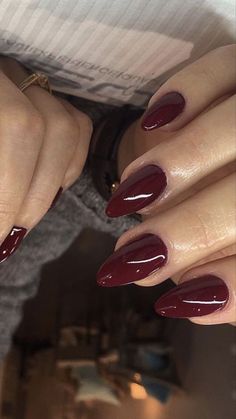 Discover 35 Trendy Burgundy Nails You Need to Try This Season for all the Nagel Inspo you need! From classic Red Nail Polish and Wine Nails to Short Burgundy Nails, these looks are perfect for every occasion. Elevate your style with Deep Red Nails or opt for Red Nail Varnish to make a bold statement. Looking for Thanksgiving Nails or Casual Nails? This collection has it all, including chic Nail Tattoos and unique Nail Swag ideas. Whether you're into specific Nail Type looks or just need Nagel... Red Pointy Nails, Short Burgundy Nails, Cherry Wine Nails, Red Nail Varnish, Nail Autumn, Shellac Nails Fall, Pumpkin Spice Nails, Fall Thanksgiving Nails, Autumn Manicure