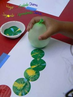 Oppgaver For Barn, Diy Paintings, Balloon Painting, Painting Activities, Amazing Diy, Childrens Crafts, Preschool Art, Elementary Art