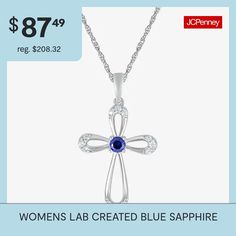 Features: Religious JewelryJewelry Closure: Spring Ring ClaspLink Construction: SolidSetting: ProngShape: CrossStone Cut: RoundStone Millimeter Measurement: 3 Mm Length, 3 Mm WidthMetal Color: WhiteChain Length: 18 InchChain Width: .7 MillimetersPendant Length: 27.5mmPendant Width: 15.8mmChain Construction: RopeCare: Wipe CleanStone Type: 13 Lab Created SapphireAuthenticity: Lab Created StoneBirthstone: September BirthstoneMetal: Sterling SilverNecklace Type: Pendant NecklacesCountry of Origin:… Blue Cross Jewelry For Anniversary, Elegant Blue Cross Jewelry, Blue Cross Necklace For Gift, Blue Sterling Silver Cross Necklace Gift, Blue Cross Pendant Necklace For Anniversary, Blue Birthstone Necklace With Rectangular Pendant, Sapphire Pendant Necklace With Hallmark, Elegant Blue Cross Pendant Jewelry, Blue Sterling Silver Cross Pendant Necklace