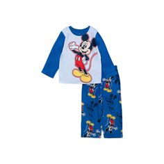 Your little one will love this Disney's Mickey Mouse toddler boy 2-piece "Red Pop Mickey" pajama top and pajama bottom set. © Disney Click on this KIDS APPAREL & SHOES GUIDE to find the perfect fit and more! FEATURES 2-piece set includes: 1 top & 1 bottom Top: crewneck, long sleeves Bottoms: elastic waistbandFABRIC & CARE Polyester For children's safety, garments should be snug fitting or flame resistant. These are flame resistant garments. Machine wash Imported Size: 4T. Gender: male. Material: Baby Boy Pajamas, Fleece Pajamas, Pajama Bottoms, Boys Long Sleeve, Kids Pajamas, Consumer Products, Pajama Top, Disney Mickey Mouse, Toddler Boys