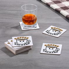 12 Pack Cork Backed Paper Bar Coasters. Manufactured in the USA. Coaster is constructed of cork with printed paper front. Each coaster exhibits a cute, snarky quote. Great for use in the kitchen, family room, office, or bar. Protects surfaces from scratches, stains, and water rings. Coasters are eco-friendly and reusable until soiled. Great for daily use or at gatherings. Coasters measure 3.6" x 3.6" square. Wildon Home® | Wildon Home® Hug A Mug 12-Pack Cork Back Paper Bar Coasters 1.2 H x 3.6 W Snarky Quotes, Water Rings, Bar Coasters, Bath Towel Sets, Lighting Sale, Game Room Furniture, Trivets, Outdoor Shade, Kitchen Dining Furniture