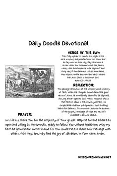 a page from the book daily doodle devotional verse of the day