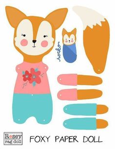 the fox paper doll is ready to be made