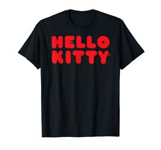 PRICES MAY VARY. Officially Licensed Sanrio Hello Kitty Apparel Lightweight, Classic fit, Double-needle sleeve and bottom hem Hello Kitty Logo, Hello Kitty Shop, Hello Kitty Collection, Shirt Store, Classic Logo, Formal Looks, Cat Shirts, Logo Tees, Branded T Shirts