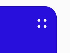 a blue square with four white dots on the center and one black dot in the middle