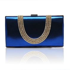 Free U.S. shipping. Style:  , color:Blue, suite for season：Spring, Summer, Autumn, Winter ，Anniversary, Going out, Hanging out, Party, Red Carpet, Material PU, Blue Metallic Rhinestone Clutch Bag Evening Bags Black Silver Wedding, Gold Clutch Bag, Wedding Party Bags, Female Bags, Prom Purse, Wedding Small, Rhinestone Clutch, Gold Clutch, Lv Bags