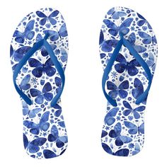 Butterflies Watercolor Blue flip flops, Women's, Size: Womens 10 - Mens 9, White Footbed Gender: female. Age Group: adult. Butterfly Shoes, Blue Flip Flops, Farm Clothes, Watercolor Blue, Flat Slipper, Butterfly Painting, Butterfly Watercolor, Hair Accessories Jewelry, Blue Butterfly