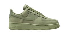 NIKE AIR FORCE 1 LOW '07 LX OIL GREEN This premium, low-cut AF1 embraces the titular oil green hue throughout its entirety, creating a visually striking and refreshing appearance from heel to toe. Departing from the norm, the mid-panels and toe boxes feature a high-quality twill fabric, providing a distinctive texture. Green Nike Air Force 1 With Gum Sole, Casual Green Nike Air Force 1 With Gum Sole, Nike Air Force 1 Green Round Toe, Green Nike Air Force 1 With Round Toe, Green Nike Air Force 1 For Streetwear, Green Nike Air Force 1 Lace-up Streetwear, Green Custom Sneakers With Air Max Cushioning For Streetwear, Custom Green Sneakers With Air Max For Streetwear, Nike Air Force 1 Green With Gum Sole