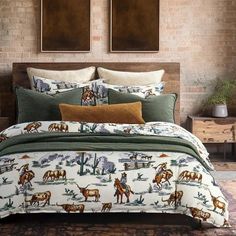 Luxury western comforter set - Your Western Decor Western Comforters, Western Bed, Rustic Duvet Cover, Western Bedroom Decor, Western Bedding, Colorful Comforter, Reversible Bedding, Western Bedroom, Western Rustic