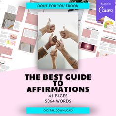 the best guide to affirmations in 544 words, with an image of hands