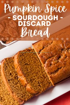 the best keto pumpkin bread recipe on a white plate with blue and red checkered tablecloth