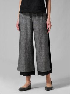 Wide Leg Casual Comfy Loose Pants Miss Me Outfits, Cotton Casual Pants, Maxi Dress Summer, Button Pants, Estilo Hippie, Black Wide Leg Pants, Winter Mode, Linen Casual, Wide Leg Linen Pants