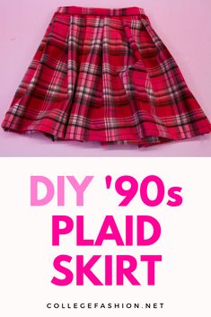 Plaid Skirt Pattern Sewing, Diy Plaid Skirt, Diy Plaid, Plaid Diy, Diy Skirts, Spring Skirt Outfits, Skirt Ideas, Party Hardy