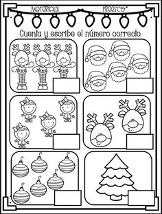 a christmas themed worksheet for the spanish language classroom