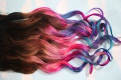 Skittles. Tie Dye Tips, Dyed Tips, Behind Blue Eyes, Dye Hair, Super Hair, Color Your Hair, Colored Hair