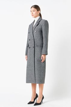 This Herringbone Double Breasted Coat gives timeless sophistication with its classic herringbone design and unique collar. It also features pockets at the front and shoulder pads to enhance the style and comfort. Crafted from quality fabric this coat makes sure you look and feel fabulous with its contemporary and timeless appeal. Put it on and you're sure to stand out and make an impression with its unique details. Get yours now and elevate your wardrobe for all occasions. Perfect for the modern stylish day! Herringbone Collar Pockets at front Shoulder pad Front button closure Double breasted coat Hand wash cold Do not bleach Do not tumble dry Iron low Shell: 100% Polyester Lining: 100% Polyester Exclusive of Decoration JJ2597J Total length:48" Bust :39" Double-breasted Herringbone Outerwear For Work, Elegant Double-breasted Herringbone Outerwear, Classic Black Outerwear With Herringbone Pattern, Elegant Herringbone Outerwear For Office, Elegant Office Outerwear With Herringbone Pattern, Elegant Herringbone Pattern Office Outerwear, Elegant Office Outerwear In Herringbone Pattern, Chic Herringbone Outerwear For Work, Knitwear Trends