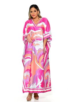 Model is wearing a one size fits all Model is 5ft 8" Imported Order ships within 24-48 hours Kimono Dress, One Size Fits All, Blue Dresses, Cover Up, Saree, Ships, Green, Pink, How To Wear