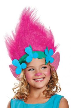 Poppy Child Headpiece Troll Costume Diy, Trolls Costume, Poppy Costume, Boy Headbands, Poppy Trolls, Troll Costume, Trolls Poppy, Princess Poppy, Disney Pumpkin