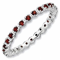 Purity Rings, Stackable Birthstone Rings, Rings Birthstone, Cz Rings, Rings And Bands, Garnet Birthstone, Rings Gemstone, Birthstone Rings, Mother Rings