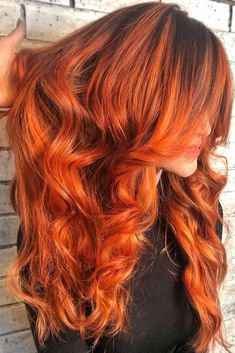 Orange Hair With Shadow Root, Orange Hair Dark Roots, Orange Roots Red Hair, Orange Hair With Dark Roots, Red Orange Dyed Hair, Ginger Hair With Dark Roots, Red Fade To Orange Hair, Bright Orange Hair Dark Roots, Peachy Hair Color