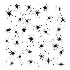 black and white stars on a white background