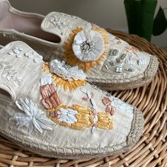 Selling These Stunning Espadrilles From Apepazza. Nib. Size It 40-10 But Run Narrow More Like 9/9.5. Please Review All Pictures, All Sales Final. All My Items Come From A 100% Smoke Free/Pet Free Environment. Offers Welcome. Check Out My Other Items, Bundle To Save On Shipping! Summer Embroidered Flat Espadrilles, Embroidered Flat Espadrilles For Summer, Embroidered Closed Toe Espadrilles For Summer, Embroidered Espadrilles For Summer Beach, Bohemian Slip-on Espadrilles For Spring, Anthropologie Shoes, All Pictures, Espadrilles, Anthropologie