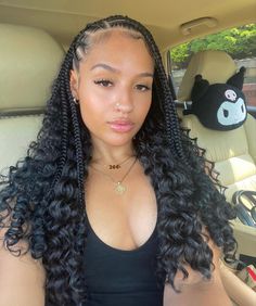 Braid For Big Forehead, Cornrows Braids For Black Women, Curly Hair Accessories, Curly Hair Braids, 100k Followers, Big Box Braids Hairstyles, Black Ponytail Hairstyles, Cute Braided Hairstyles, Braids Hairstyles Pictures