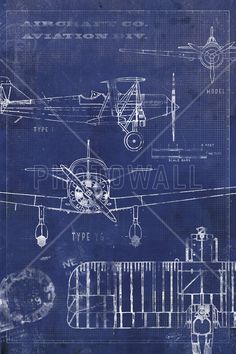 a blueprint drawing of an airplane