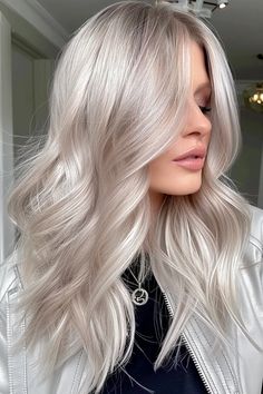 45 Blonde Hair Color Ideas That Will Make You Look Like a Total Bombshell - Flo's Blog Grey Blonde Hair Balayage, Highlights And Lowlights Blonde, Pearl Blonde Hair, Lowlights Blonde Hair, Icy Blonde Hair Color, Ash Blonde Hair Balayage, Dream Hairstyles, Timeless Hair, Pale Fire