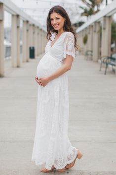 Baby Shower Dress For Mom, White Lace Maternity Dress, Dress For Mom, Green Maternity Dresses, White Maternity Dresses, Baby Shower Dress, Lace Maternity Dress, Dress Amazon, Boho Maternity