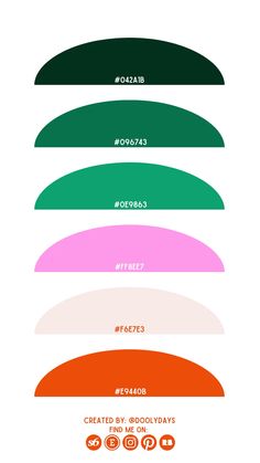 the color chart for different colors and shapes