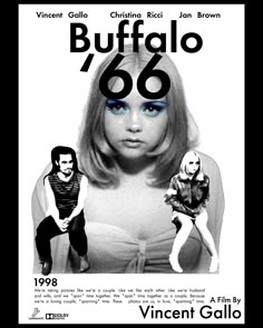 an advertisement for the movie buffalo 66 with a woman and two dolls on her chest