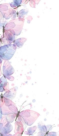 watercolor butterfly background with space for your text or image in pink and blue colors