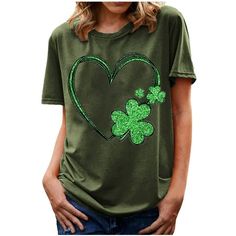 St Patricks Day Shirts Womens Crew Neck Short Sleeve Summer T Shirt Shamrock Tee Tops St Patricks Gifts Welcome to our store, I wish you a happy shopping Our products are produced in our own factory with various styles We offer various discounts, and we offer a 30-day quality guarantee please rest assured to place an order If you have any questions, please feel free to contact me, it is our honor to serve you SOMEONE ASKED Q: Is the quality of the clothes as described? A: Yes, if the product you Puff Long Sleeve Top, St Patricks Day Shirts, Low Cut Shirt, Color Block Blouse, Female Clothes, Gathering Place, St Patrick Day Shirts, Women Tunic Tops, Shirts Blouses