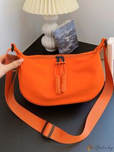 BirdinBag - Stylish & Versatile Single Shoulder Crossbody Bag - Perfect Accessory! Details Pictures, Word Wrap, Saddle Bag, Bag Bag, Color Orange, Saddle Bags, Orange Color, Fashion Forward, Crossbody Bag