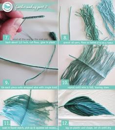 instructions on how to make a feather ornament