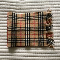 Worn Once Authentic Burberry | Purchased In London | Fringe Detail One Size ** Pea Sized Hole In Corner Of Scarf Shown In Photos # Designer Luxury Accessories Scarf Personalized Burberry Scarf, Winter Scarf Burberry, Butberry Scarf, Luxury Brown Winter Scarves, Green Plaid Scarf, Burberry Plaid, Burberry Scarves & Shawls, Burberry Scarf, Boho Tote