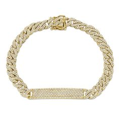 Diamond Pave Link Bracelet - Pasha Fine Jewelry Diamond Cuban Link Chain, Mens Diamond Jewelry, Gemstone Diamond Ring, Diamond Fashion Rings, Diamond Bangles Bracelet, Studded Necklace, Id Bracelets, Men Diamond Ring, Fine Jewelry Bracelets