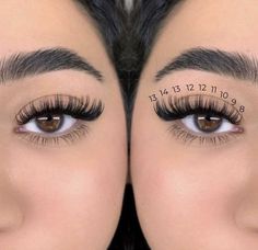 Lash Extentions Maps, Eyelash Extension Lengths, Lashes With Numbers, Lashes Extensions Numbers, Cat Eye Mapping Eyelash Extensions, Lashes Extensions Cat Eye, Eyelash Extensions Mapping Styles, Hybrid Doll Eye Lash Extensions, Lash Extensions Ideas