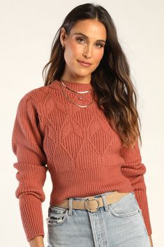 Knit Cropped Sweater, Sweater Cropped, Lulu Fashion, Thick Sweaters, Boho Fall, Rounded Neckline, Snow Day, Winter Clothes, Hot Cocoa