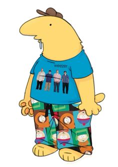 a cartoon character wearing shorts and a t - shirt that says,'we are the simpsons