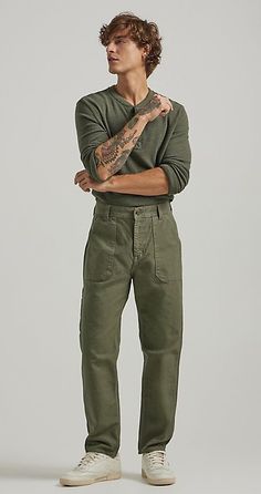 Relaxed Fit Pants For Elevated Casual Look, Elevated Casual Tapered Leg Cargo Pants, Relaxed Fit Utility Trousers, Workwear Cargo Pants With Straight Hem, Relaxed Fit Work Pants With Straight Hem, Relaxed Fit Tapered Leg Cargo Pants With Patch Pockets, Utility Cotton Work Pants With Loosely Fitted Hips, Utility Work Pants With Loosely Fitted Hips, Utility Work Pants With Loosely Fitted Hips In Cotton