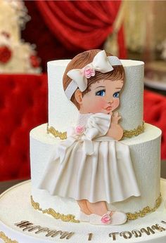 Doll Cake Design, Baby Doll Cake, 50th Birthday Cake For Women, Baby Cake Design, Gold Baby Shower Cake, Edible Print Cake, Doll Cake Designs, Easy Indian Dessert Recipes, Pink Baby Shower Cake