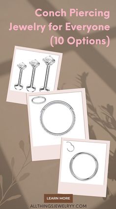 the cover of a book with jewelry on it, and two pictures of different items