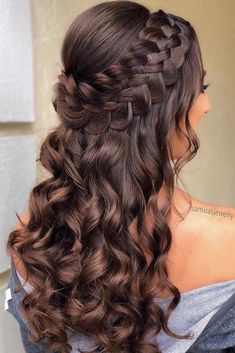 Down Hairstyles For Long Hair, Prom Hairstyle, Half Up Half Down Hair Prom, Quinceanera Hairstyles, 2024 Prom, Quince Hairstyles, Hairstyle Inspiration, Prom Hairstyles For Long Hair, Trending Hairstyles